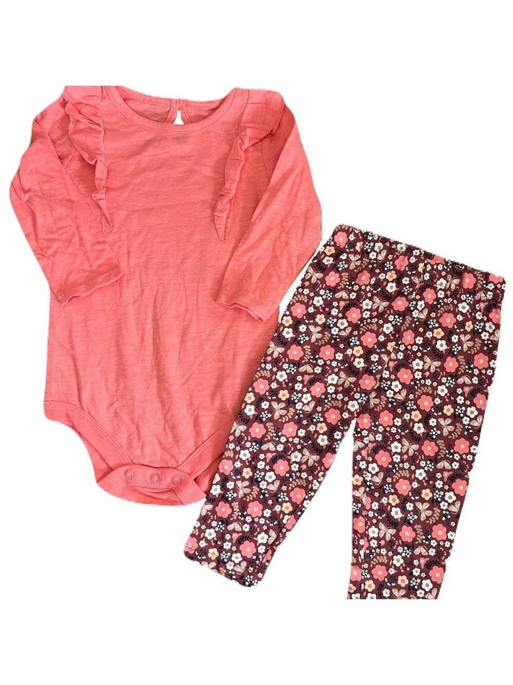 🩵 4/$20 George Coral and Floral Kids Matching Set